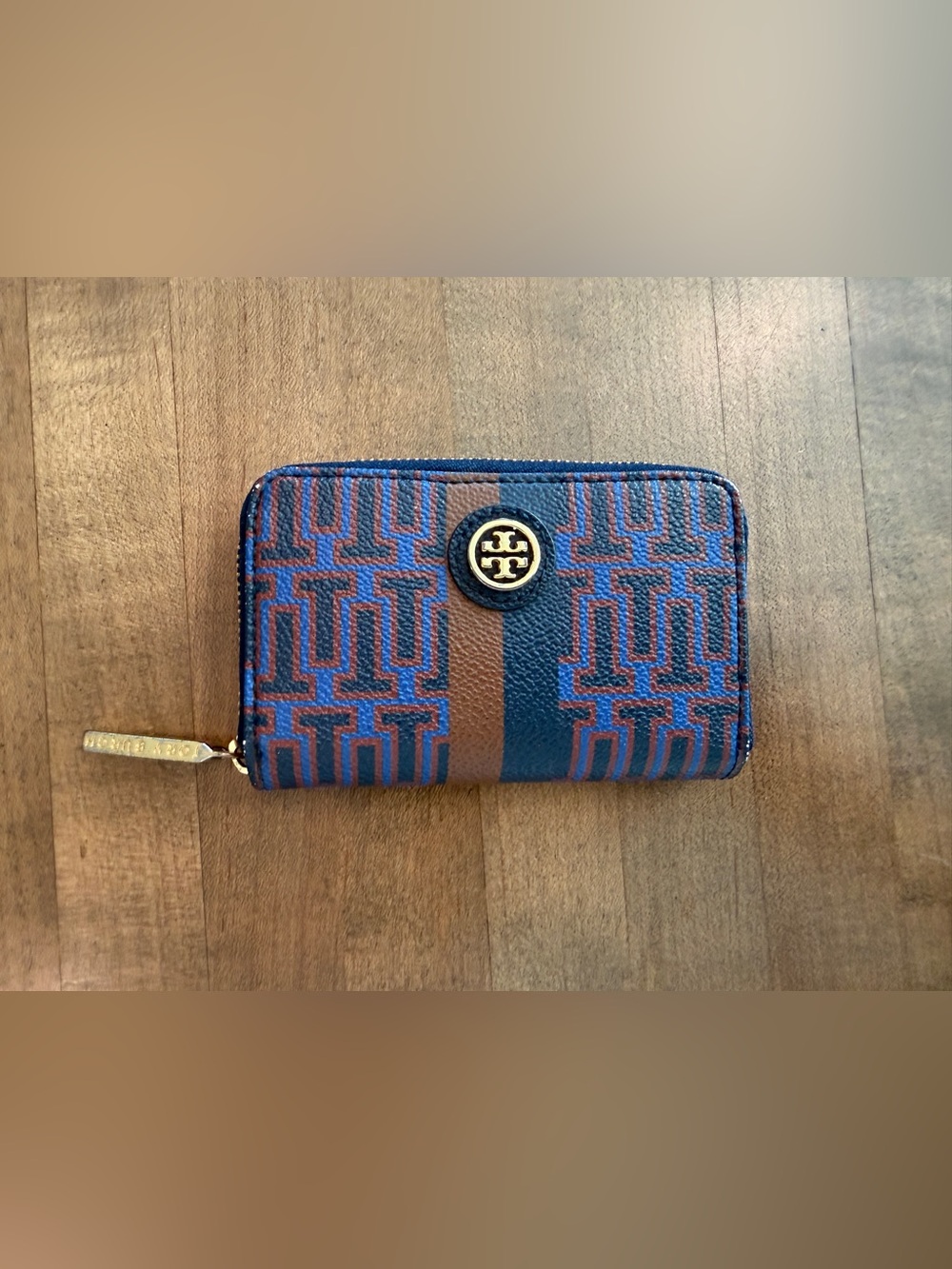 ❤️ TORY BURCH Authentic Rare Roslyn Pebbled Leather Zip Coin Case ❤️